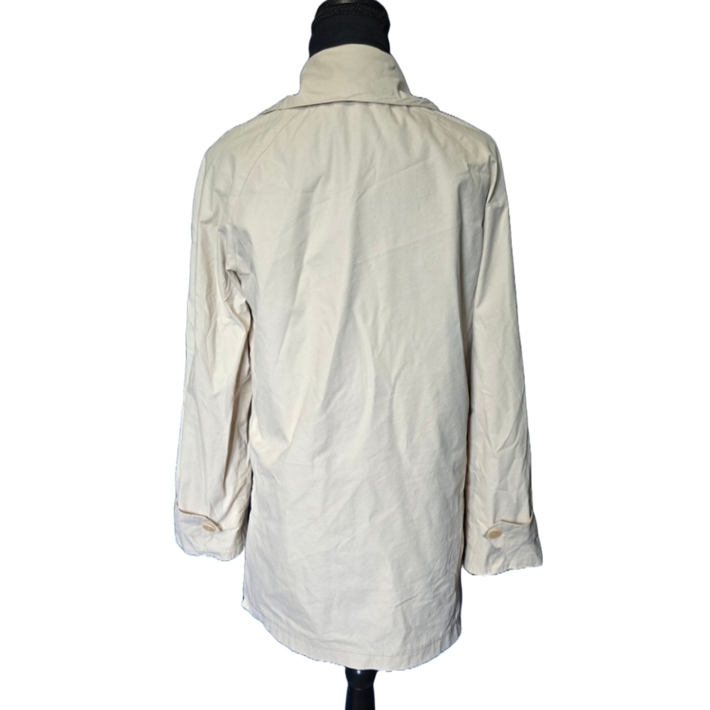 Lauren Ralph Lauren Beige Trench Spring Coat Medium Classic Raincoat Preppy - Picture 3 of 9